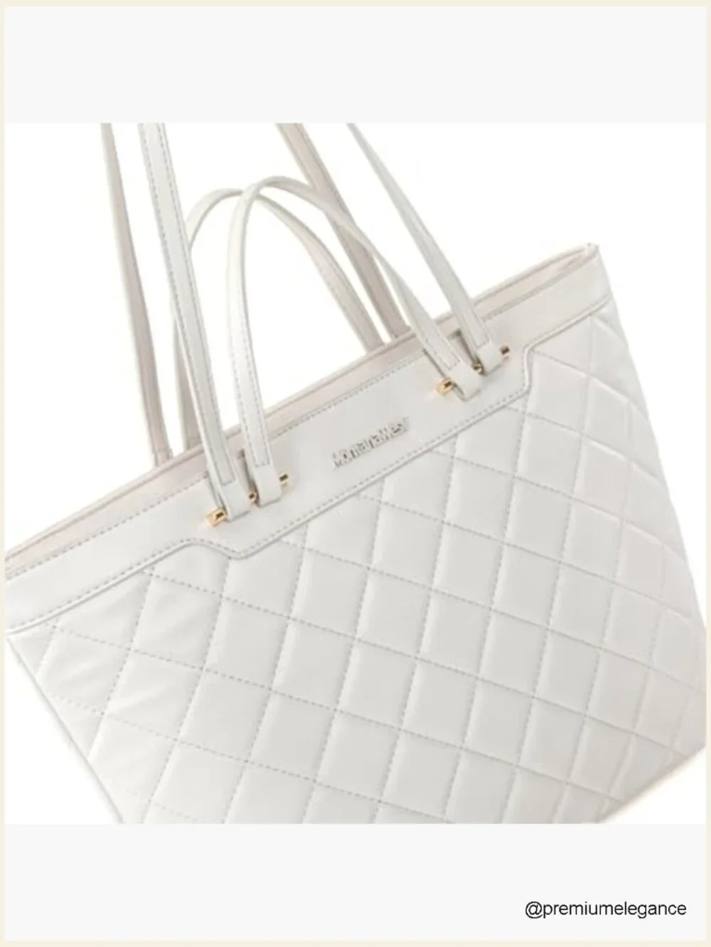 Large Quilted Vegan Leather Hobo Tote Bag with Top Zipper, Fits 13